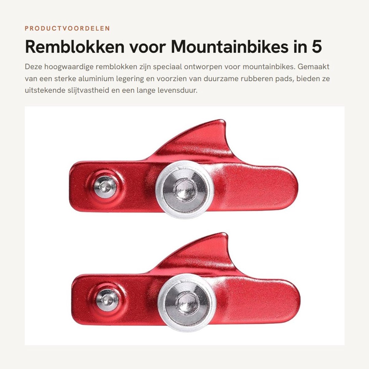Dailygoods- Remblokken - Hoogwaardige Aluminium Legering - Slijtvast - Lichtgewicht - Geschikt voor Droge/Natte Omstandigheden - Verbeterde Remprestaties - Remschoenen