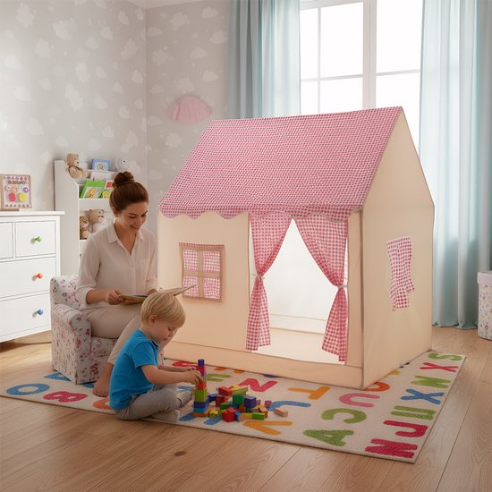 Speeltent Voor Meisjes Roze - Kindertent Binnen - Speeltent Kinderen Binnen - Tent Kinderkamer 3-7 Jaar - Pop-Up Kindertent Buiten — afbeelding 3