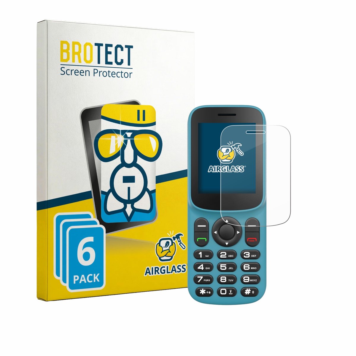 Screenprotector 6 Stuks voor Uleway T185 Beschermglas transparant
