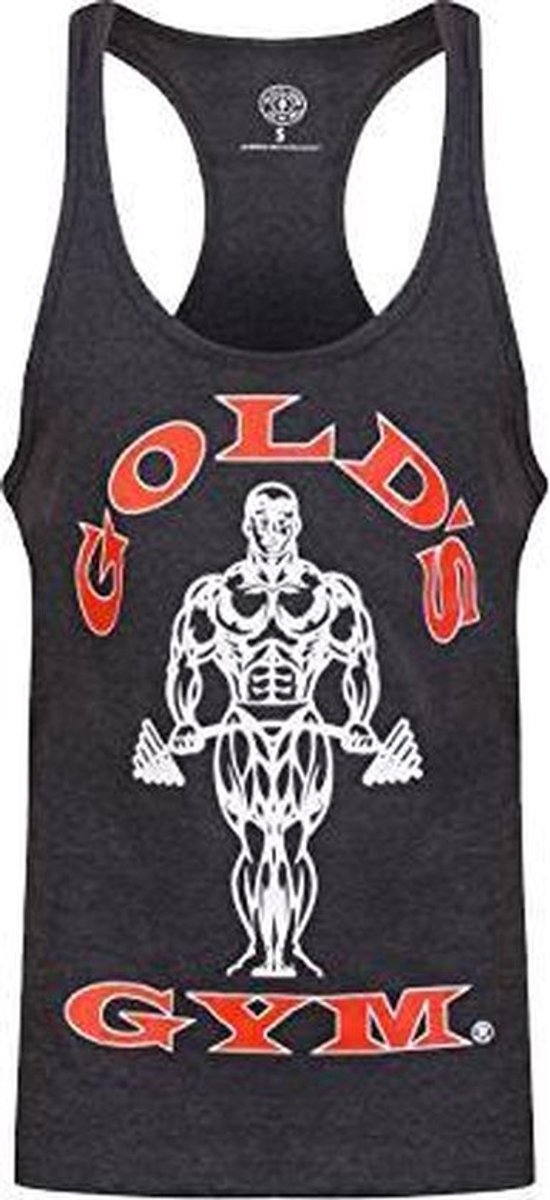GGVST003 Muscle Joe Premium String Vest - Charcoal Marl - L