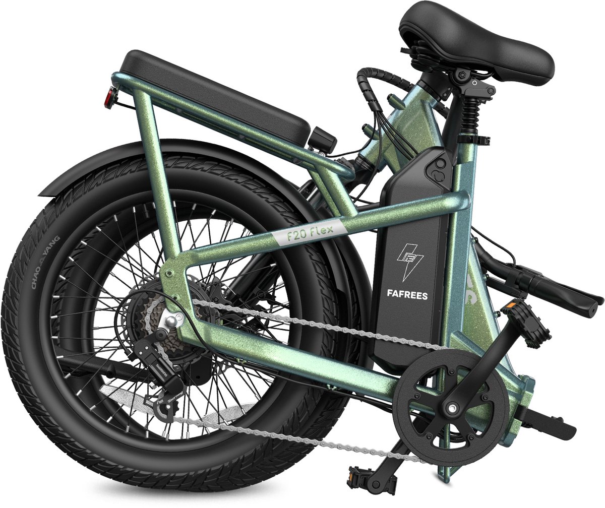 Fafrees Elektrische fiets - Actieradius120km - Verwijderbare batterij 36 V 20Ah - Motor 250W - Shimano 7 versnellingen - Koppelingssensor aan beide zijden - 20 Inch Commuter E-Bike - Dubbele Vering - 20 Inch opvouwbare City Commuter E-Bike - Groente thumbnail 3
