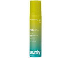 ATTITUDE SUNLY Zonnebrandspray SPF50 ongeparfumeerd ECO - duurzaam