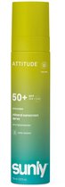 ATTITUDE SUNLY Zonnebrandspray SPF50 ongeparfumeerd ECO - duurzaam