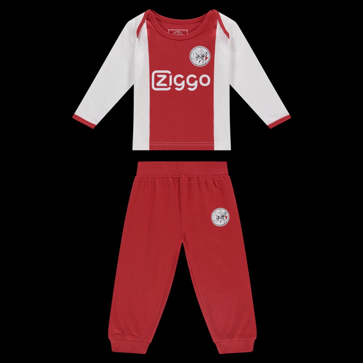 Ajax-baby pyjama wit rood wit Ziggo