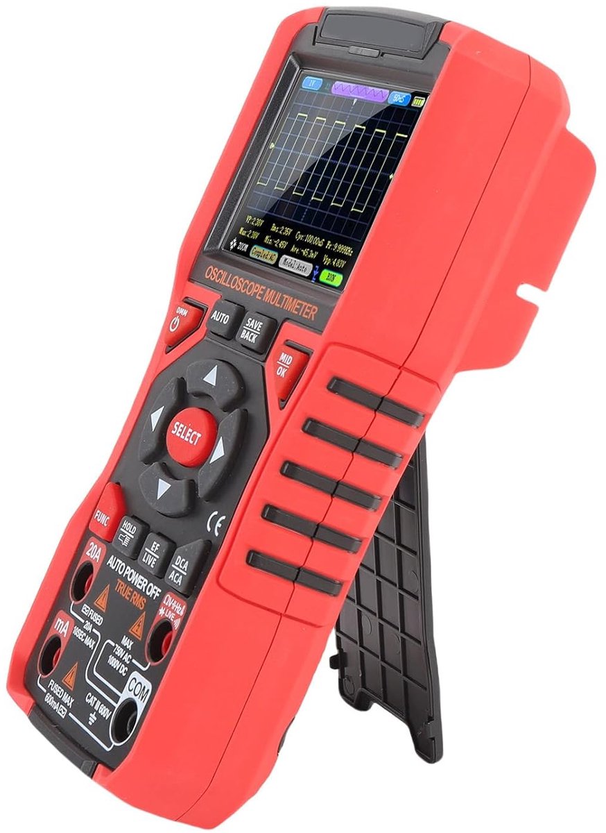 Digitale Oscilloscoop - Meetinstrument Multimeter - Elektrische Tests - Draagbaar 2-in-1 Ontwerp - 2500 mAh Batterij - Grijs