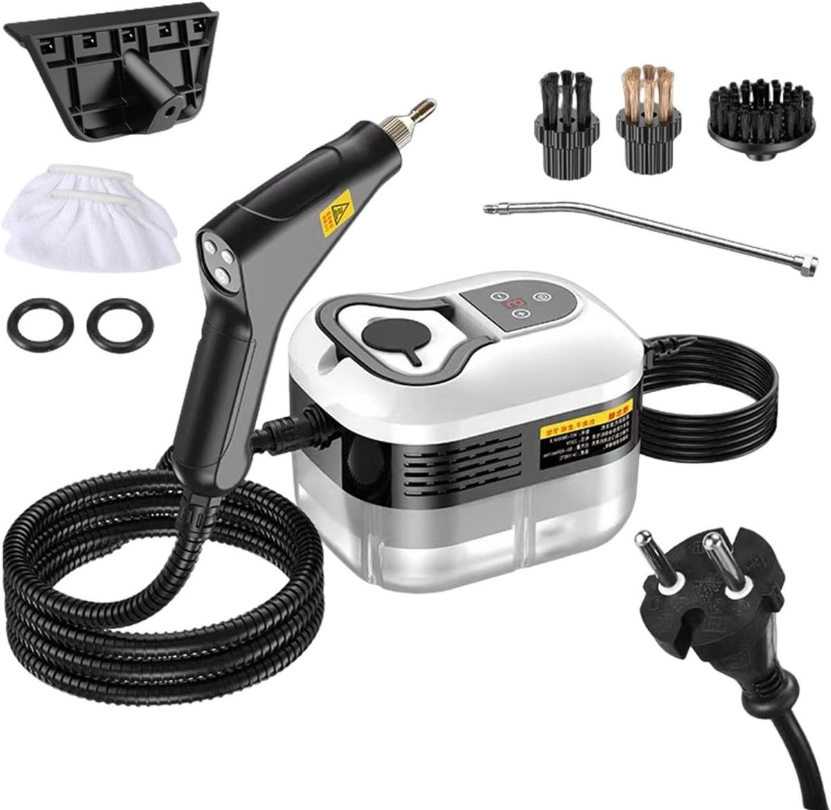 Stoomreiniger Huishoudelijk - Handheld Reiniger - Dieptereiniging Huis - 6 standen instelbaar - 1200 ml tank - Wit