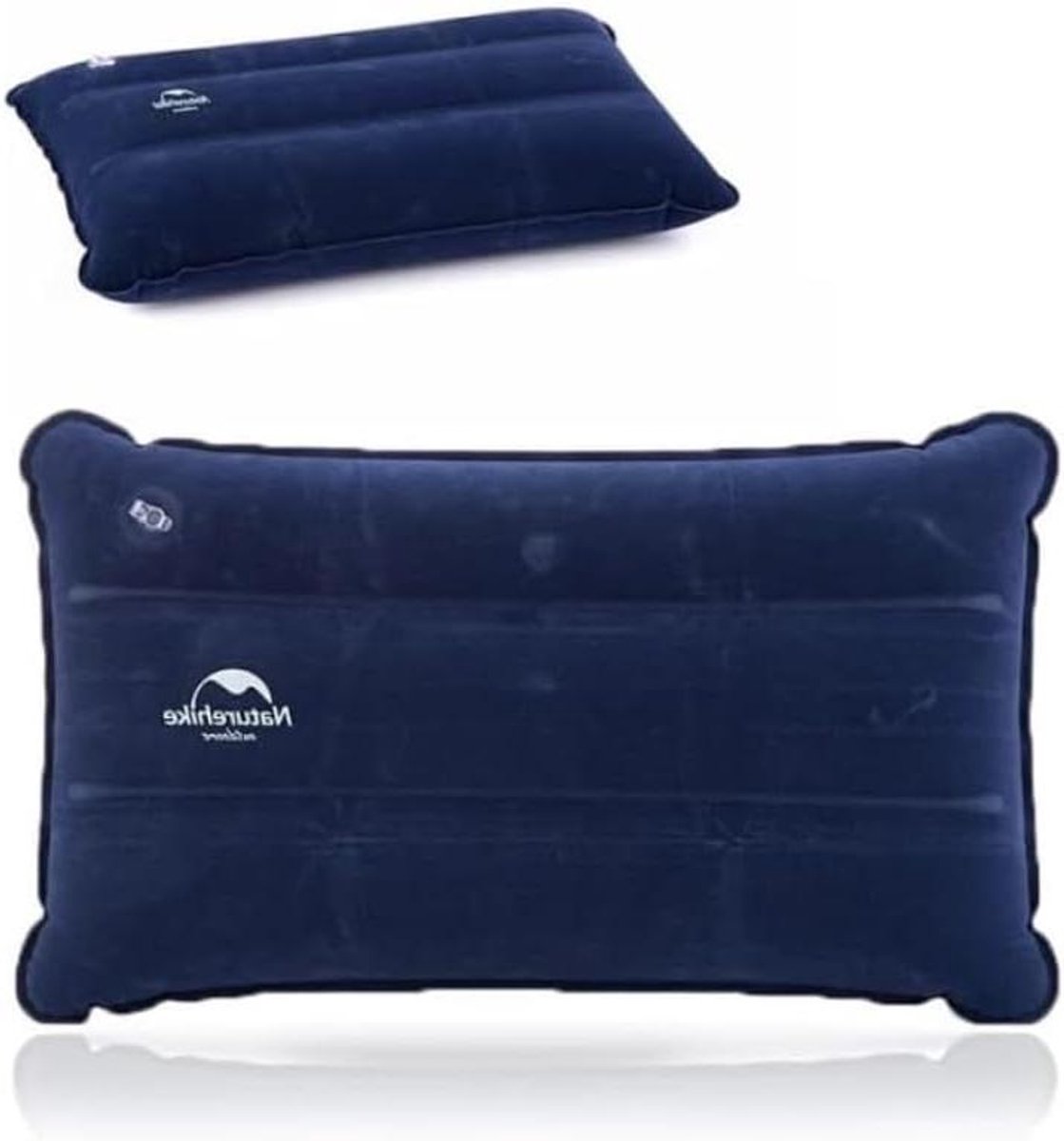 Opblaasbaar Kussen - Reiskussen Kampeer - Comfortabel Slapen - Lichtgewicht Compact - 42 x 29 cm - Donkerblauw