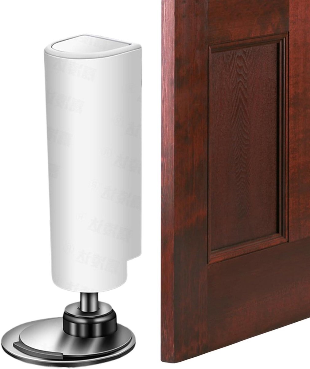 Magnetische Deurstopper - Deurhouder - Deuren Vrij Houden - Zonder Boren - 8.5 cm Lengte - Wit