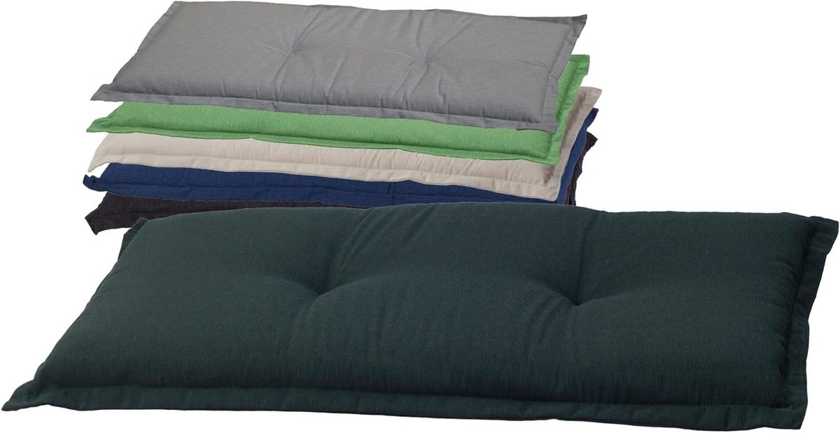 Bankkussen - Zitkussen Tuinbank - Buiten Zitten - UV-bestendig Ademend - 100 x 45 cm - Donkergroen