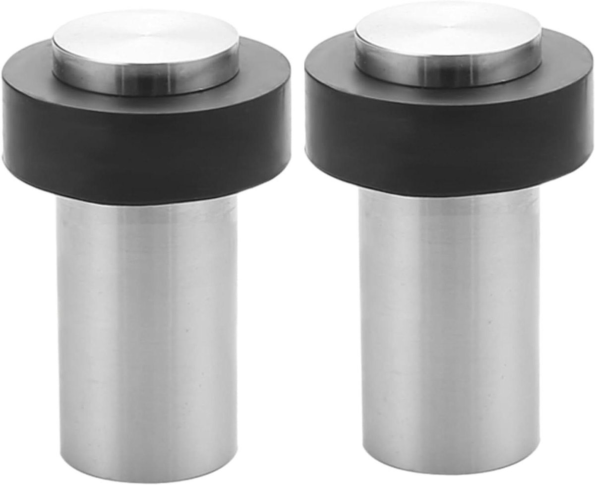 Deurstopper Set - Muurbeveiliger - Deuren Open Houden - Magnetische Houders - 60mm - Zilver