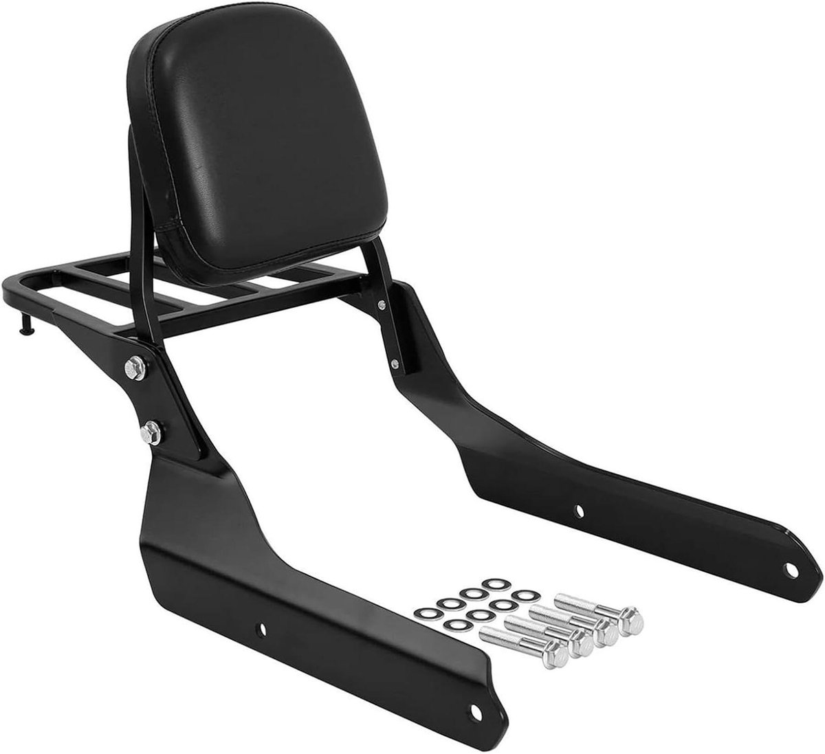 Passagierskussen Motorfiets - Sissybar Bagagedrager - Comfortabel Rijden - Met Rugleuning - Voor Shadow Phantom 750 - Zwart