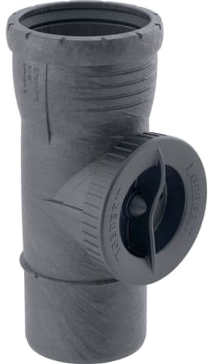 Geberit Silent-Pro Reinigingsstuk 90° met ronde serviceopening, DN 90, 393.427.14.1