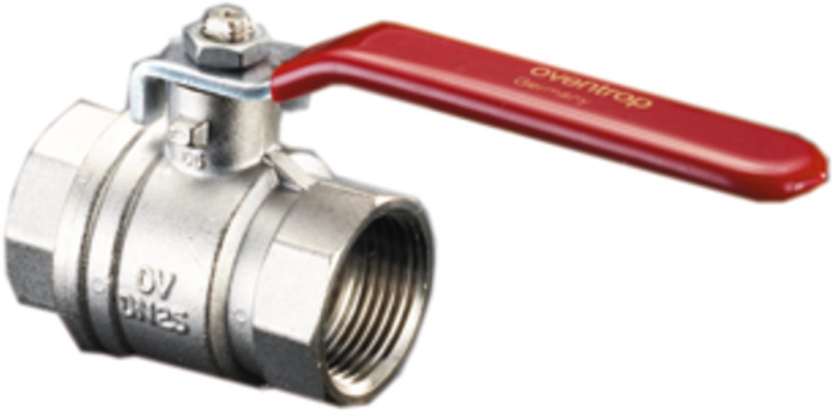OVENTROP Kogelkraan met hevelgreep Optibal met binnendraad PN 16 DN 15, G 1/2, messing, vernikkeld, 1076004
