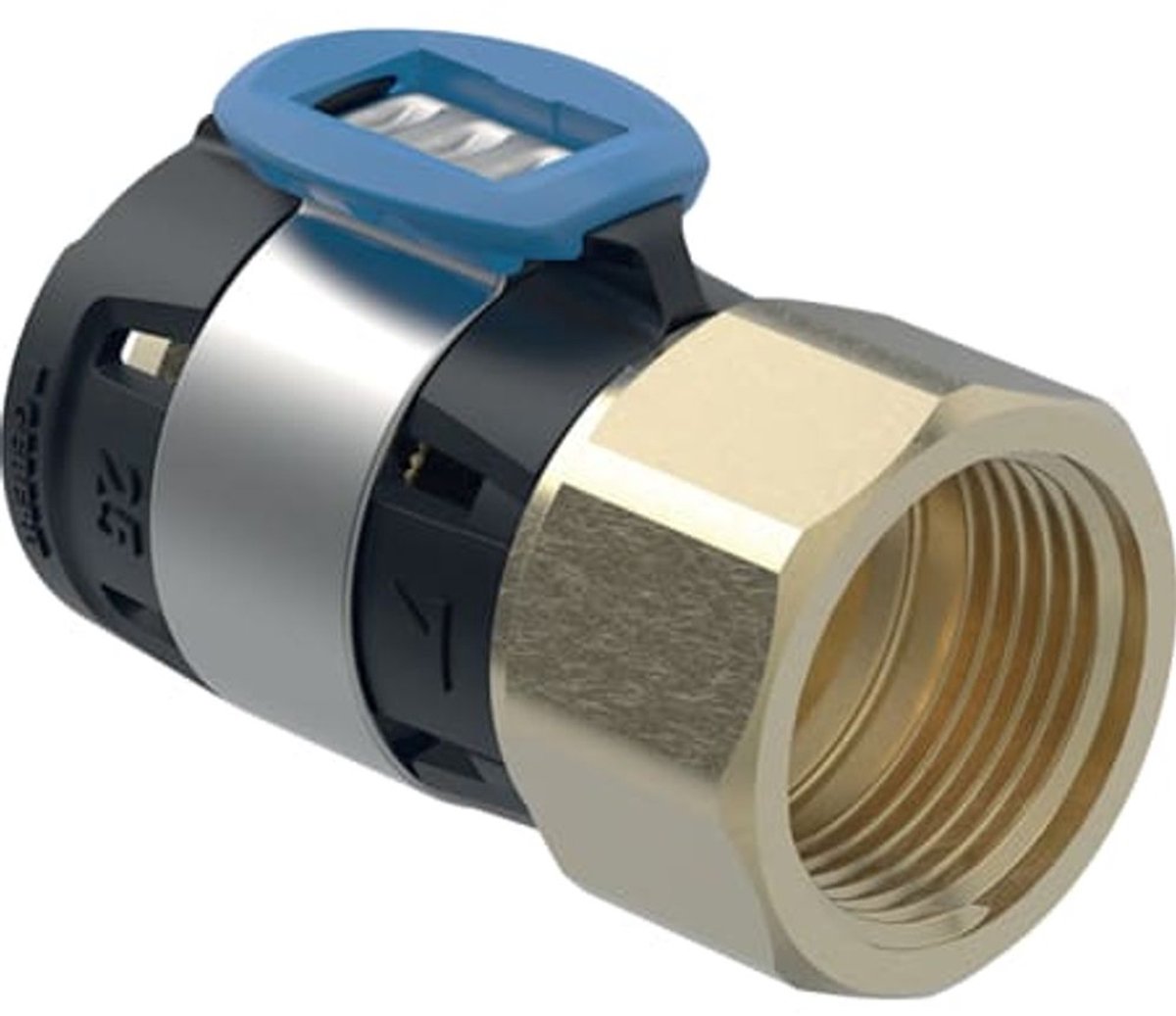 Geberit FlowFit schroefbus BI siliciumbrons d16-Rp1/2