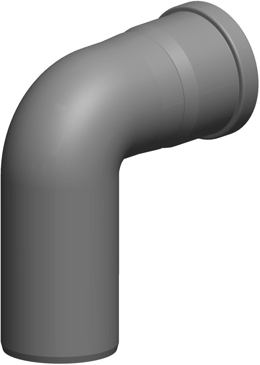 ATEC Bocht 87 Graden DN 80 enkelwandig, 1316