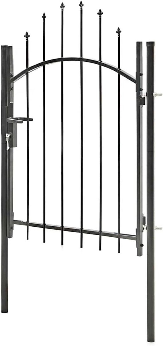 Tuindeur Staal - Tuinpoort Hek - Tuin Afschermen - Roestbestendig Gepoedercoat - 1 x 175 m