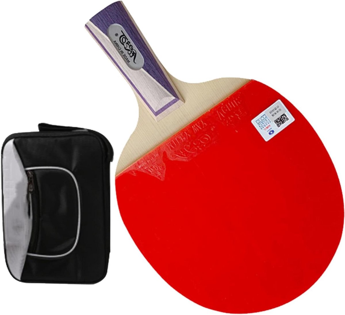 Tafeltennisracket - Pingpongbat - Competitie Spelen - Hoge Elastische Spons - 9 Sterren - Zwart