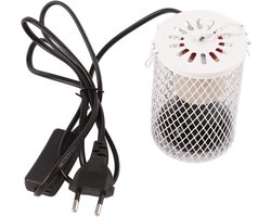 Warmtelamp Reptielen - Keramische Verwarming - Terrarium Klimaat - Met Isolatienet - 100 W - Wit