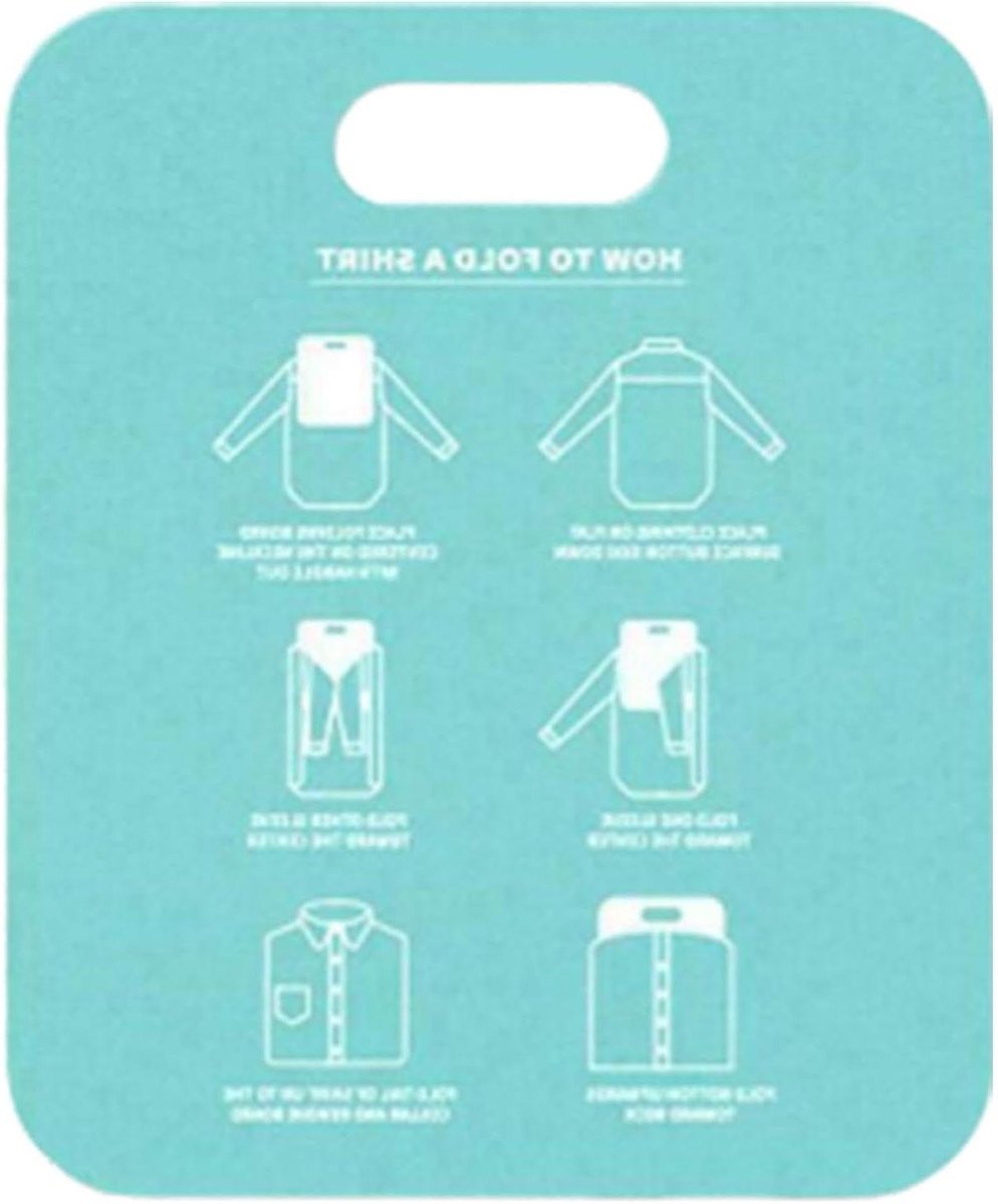 Kleding Vouwplank - Kleding Organizer - Snel Kleding Vouwen - Efficiënt Ontwerp - 30.5 cm - Helder cyaan