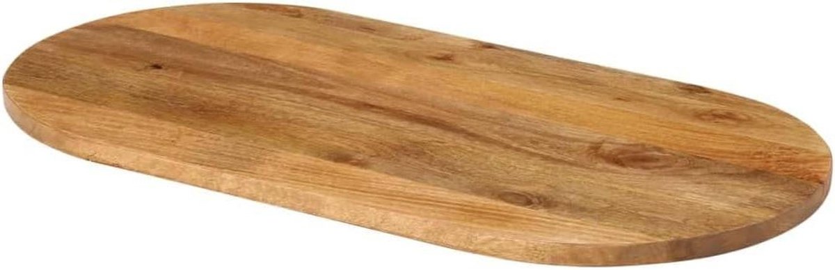 Tafelblad ovaal - Houten blad - Tafel vernieuwen - Massief mangohout - 140x60 cm - Eiken