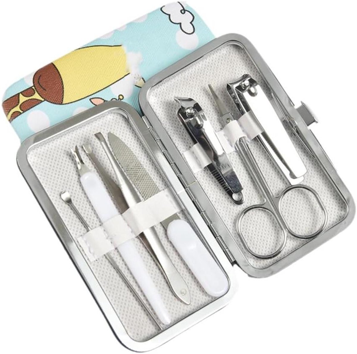 Nagelknipper Set - Manicure Gereedschap - Hand en voetverzorging - Roestvrij staal - 7 stuks - Zilver