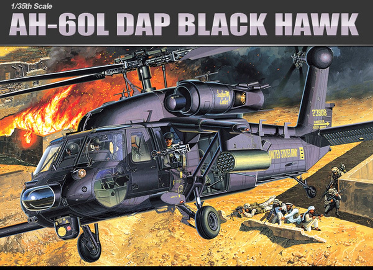 Academy Modelbouwpakket Militaire voertuigen - 12115 Sikorsky AH-60L DAP Black Hawk - Amerikaanse Helikopter Plastic - 1:35 - Modelbouw