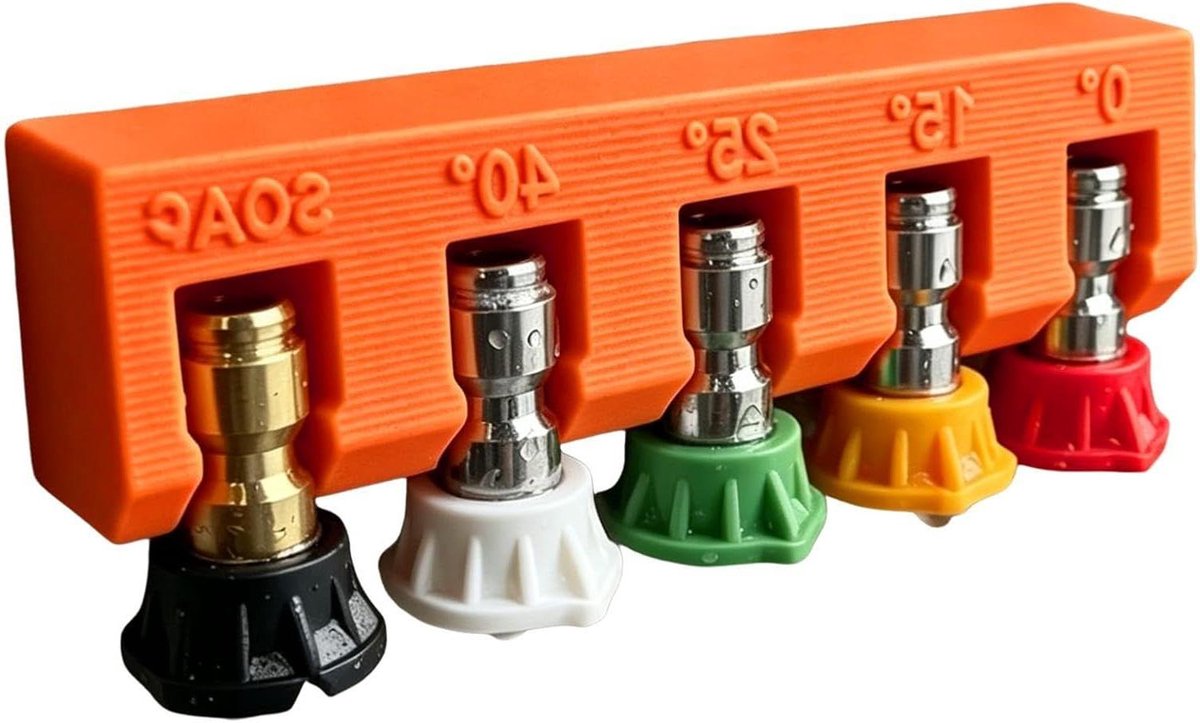 Hogedrukreiniger Tip Houder - Nozzle Beugel - Georganiseerde Opslag - Wandmontage Ontwerp - 11 cm - Zwart