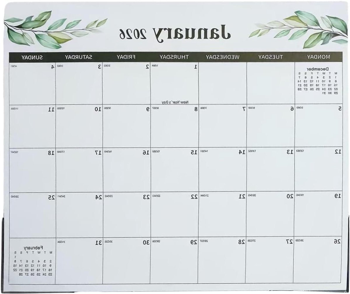 Koelkastkalender 2026-2027 - Magnetische planner - Gezin organiseren - 18 maanden planning - 33 x 29 cm - Wit