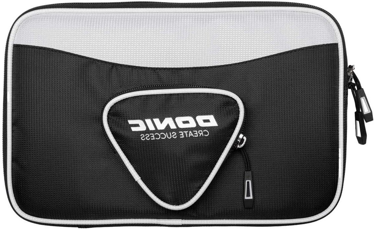 Dubbele Hoes - Sport Tas - Tafeltennis Spullen - Versterkte Hardcover - 1 Vak extra - Zwart