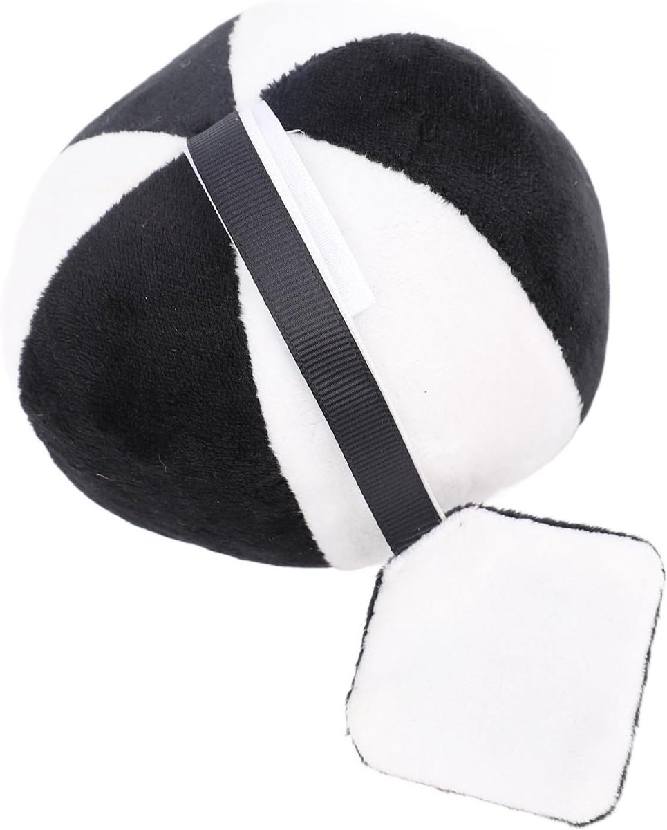 Babysensorische Bal - Visie Trainingsbal - Visuele Ontwikkeling - Met Bell Geluid - 20 cm Pakket - Zwart-Wit
