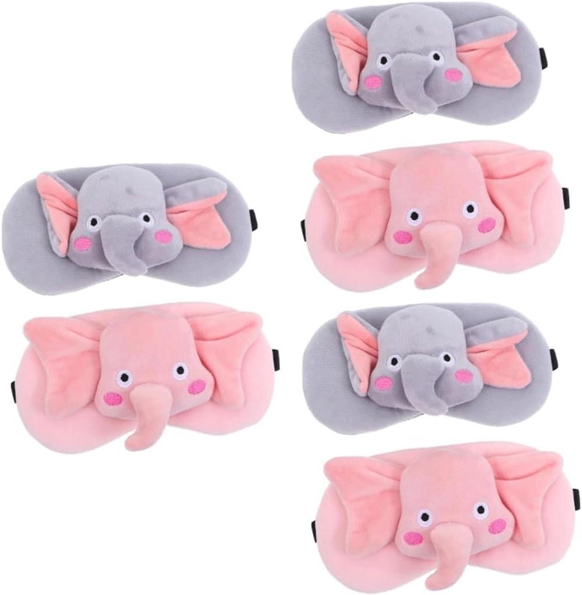 Slaapmasker Dieren - Oogmasker Set - Ontspannen Slapen - Ademend Flanel - 20 cm Breed - Meerdere Kleuren