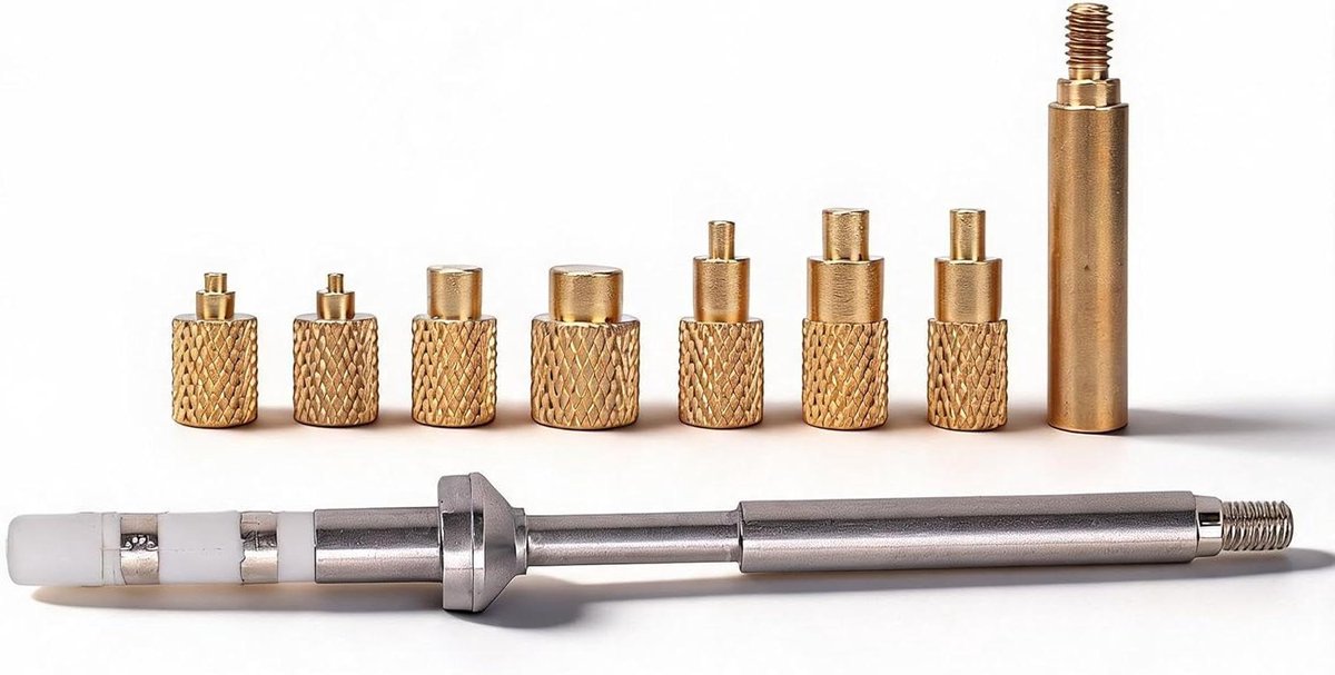 Dpofirs Brass Noot Insert Set, Thermische Geleidbaarheid M2-M8 Solder IJzeradapter Multi-specificaties voor TS100 TS101 PTS200