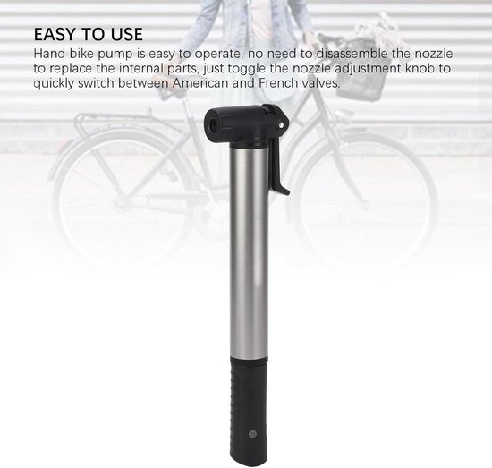 Compact Bicycle Pump, Frame Mounting Small Bicycle Pump Aluminum Alloy For Mountain Bikes — afbeelding 3