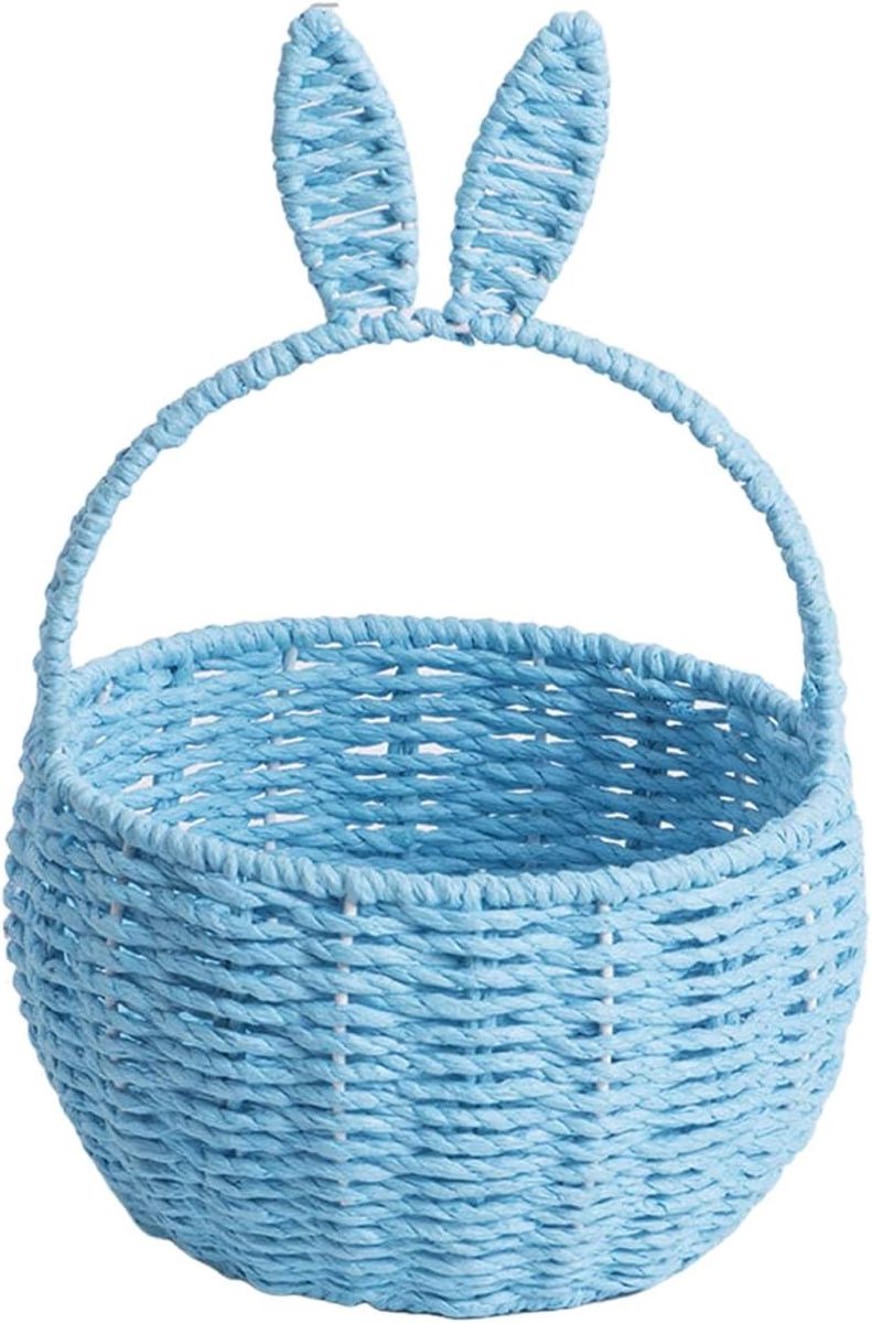 Generisch Easter with, Easter Bunny Vine, Hare Ear Picnic, Straw Basket, Easter Egg Candy, Suitable for Egg Party Accessories, Easter (E,One Size)