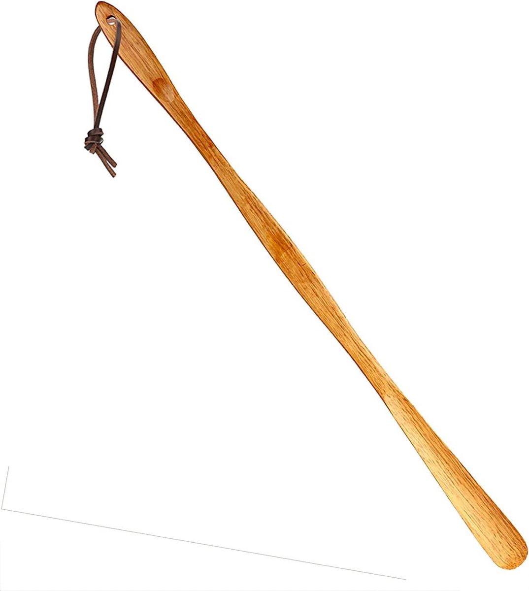 Houten Schoenlepel - Lange Hulp - Schoenen Aantrekken - Antislip Handvat - 75 cm - Donkerbruin