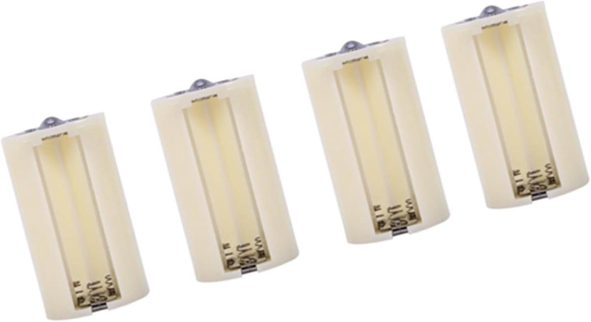 Yinhing 3 AA Naar D Batterijadapter AA Naar D Cel a 4 STUKS Batterij Converter Adapter Houder Cases Witte Batterij Conversie Buizen voor en 5 Batterijen
