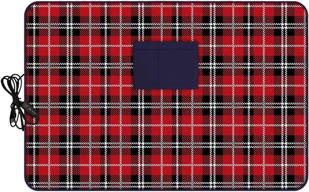 Verwarmde Deken - Elektrisch Plaid - Reizen - Snelle Verwarming - 88x65cm - Grijs