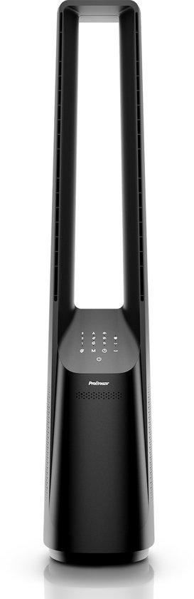 Bladloze torenventilator Pro Breeze 101cm, stille luchtkoeler 6 snelheden, 60° draaiend, afstandsbediening