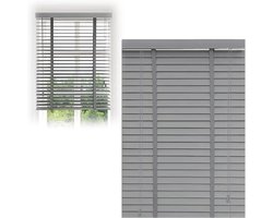 Houten Jaloezieën - Raambekleding - Privacy Creëren - Verduisterend - 5 cm Lamellen - Natuurlijk