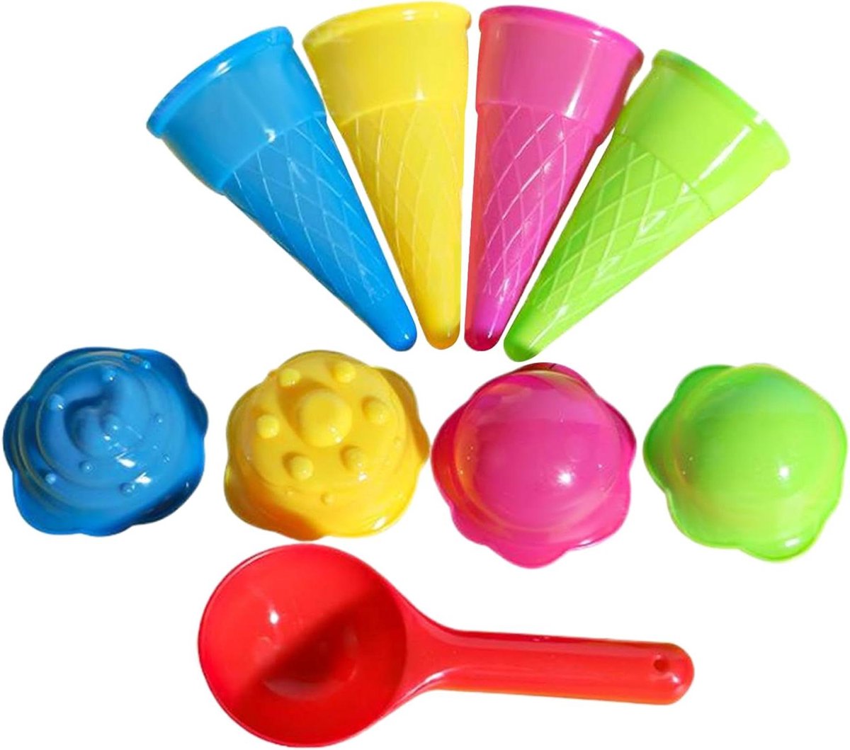 Strandspeelgoed Set - Zandbak Speelgoed - Zomer Plezier - Complete IJssalon - 9 Delig - Willekeurige Kleur