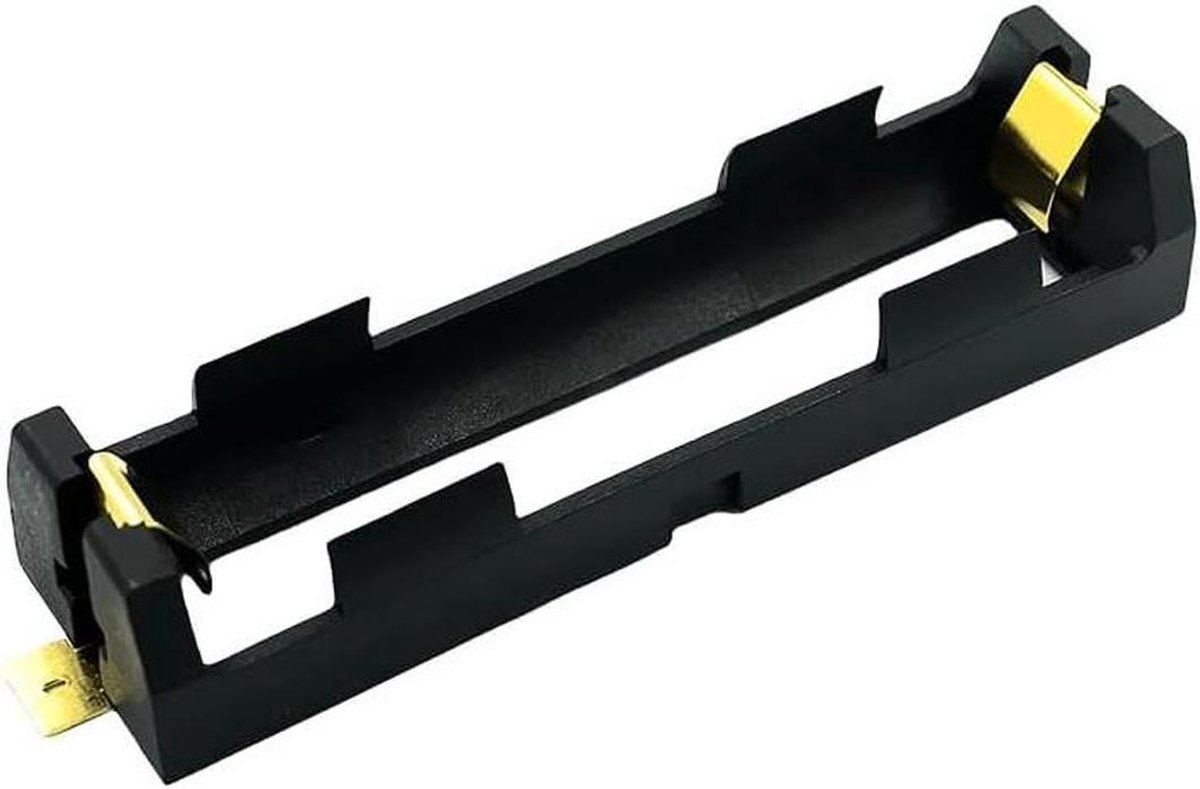 Batterijhouder Opslag - Stroomvoorziening Houder - Doe-het-zelf Projecten - Met Soldeer Pinnen - Voor 18650 Batterijen - Zwart