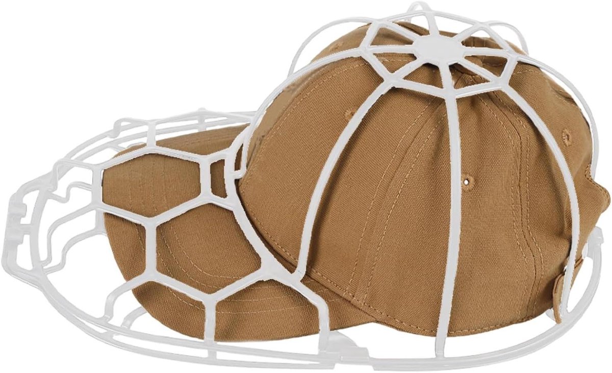 Hoeden wasrek - Pet houder - Hoeden wassen - Anti-vervorming frame - 15.5 x 24.4 x 15.5 cm - Wit