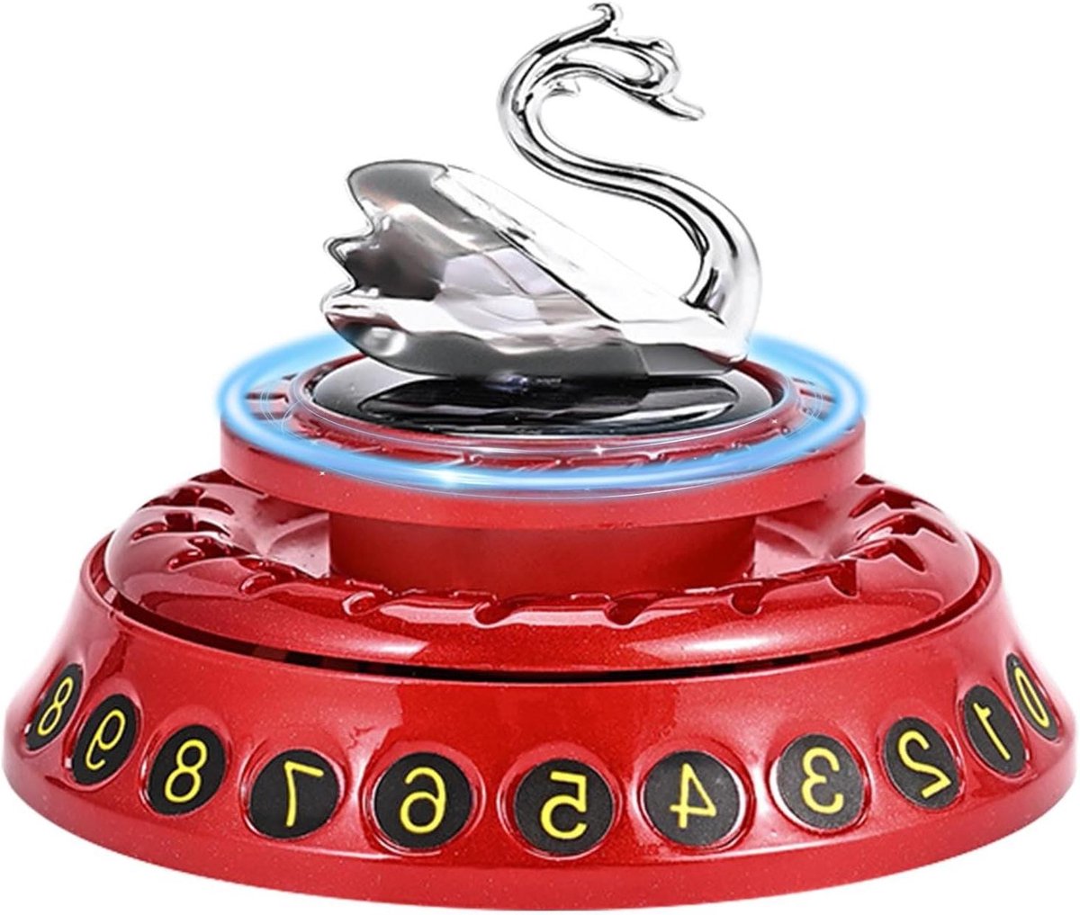 Zonne Auto Luchtverfrisser - Zwaan Ornament - Auto Interieur - Zonne-energie Gedreven - 8 x 6 cm - Wit