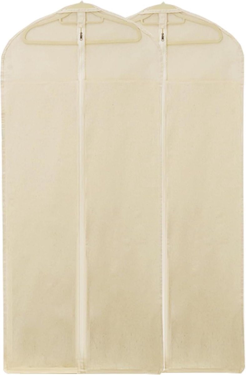 Kledinghoezen - Kledingbeschermers - Kleding Opbergen - Ademend Venster - 58x130cm - Beige