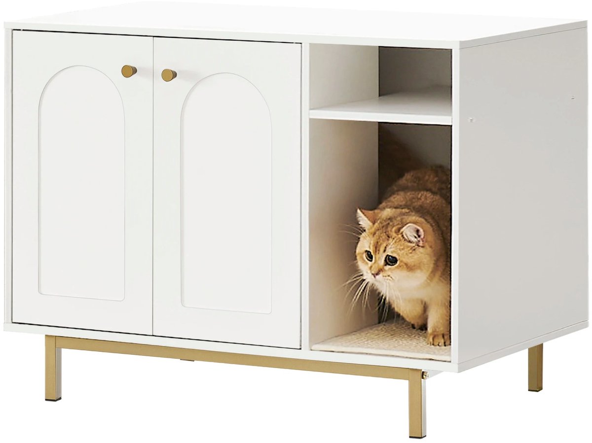 Kattenbak meubel - uJOY - Geschikt voor de meeste kattenbakken - Multifunctioneel - Meer privacy voor jouw kat - Compact formaat