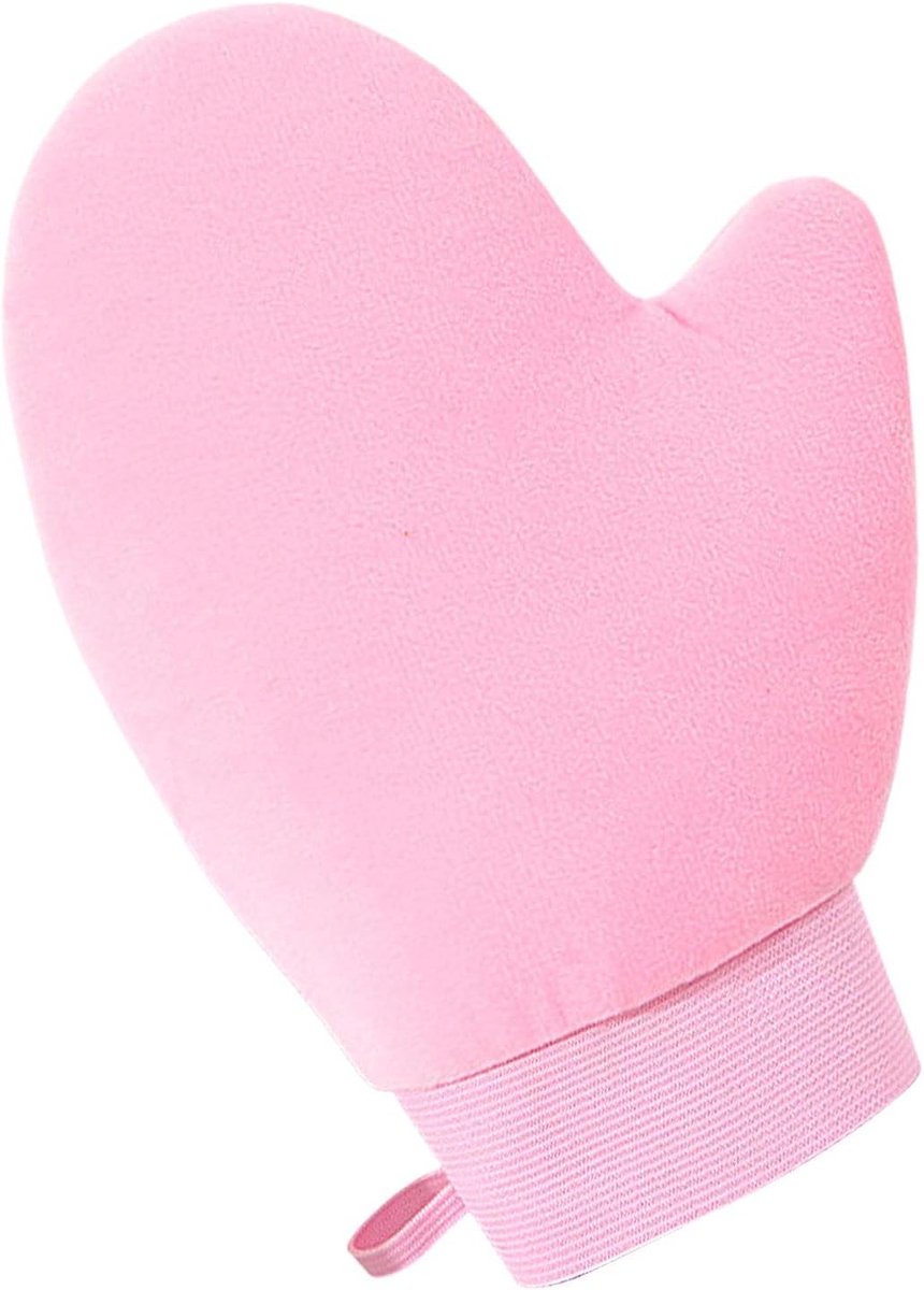 Bruiningshandschoen - Zelfbruiner tool - Gelijkmatig bruinen - Zachte fluwelen stof - 22 cm lengte - Zwart