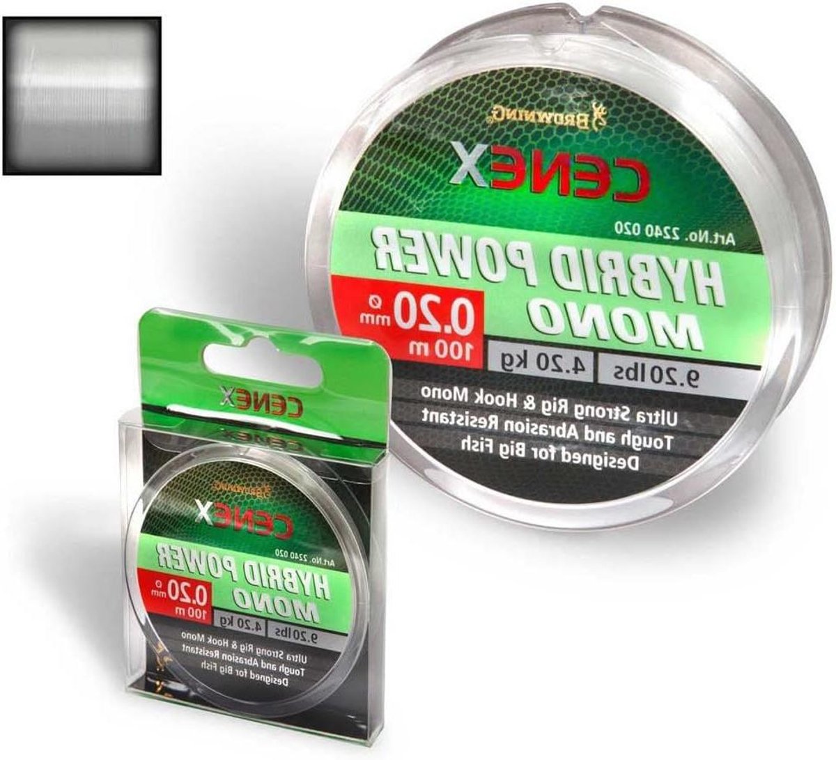 Vislijn Monofilament - Krachtig Koord - Vissen Grote Vissen - Geoptimaliseerde Parameters - 010 mm - Transparant