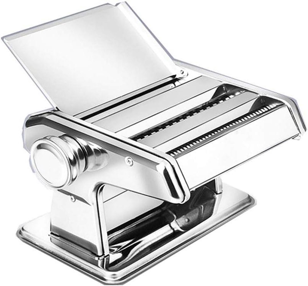Pastamachine Handmatig - Noodlemaker Deegroller - Verse Pasta Maken - Roestvrijstalen Constructie - 6 Versnellingsstanden - Zilver