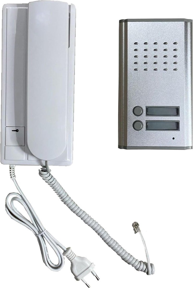 Deurbel intercom set - Twee weg communicatie - Veilige toegang - Kristalhelder geluid - 20 x 12 x 5 cm