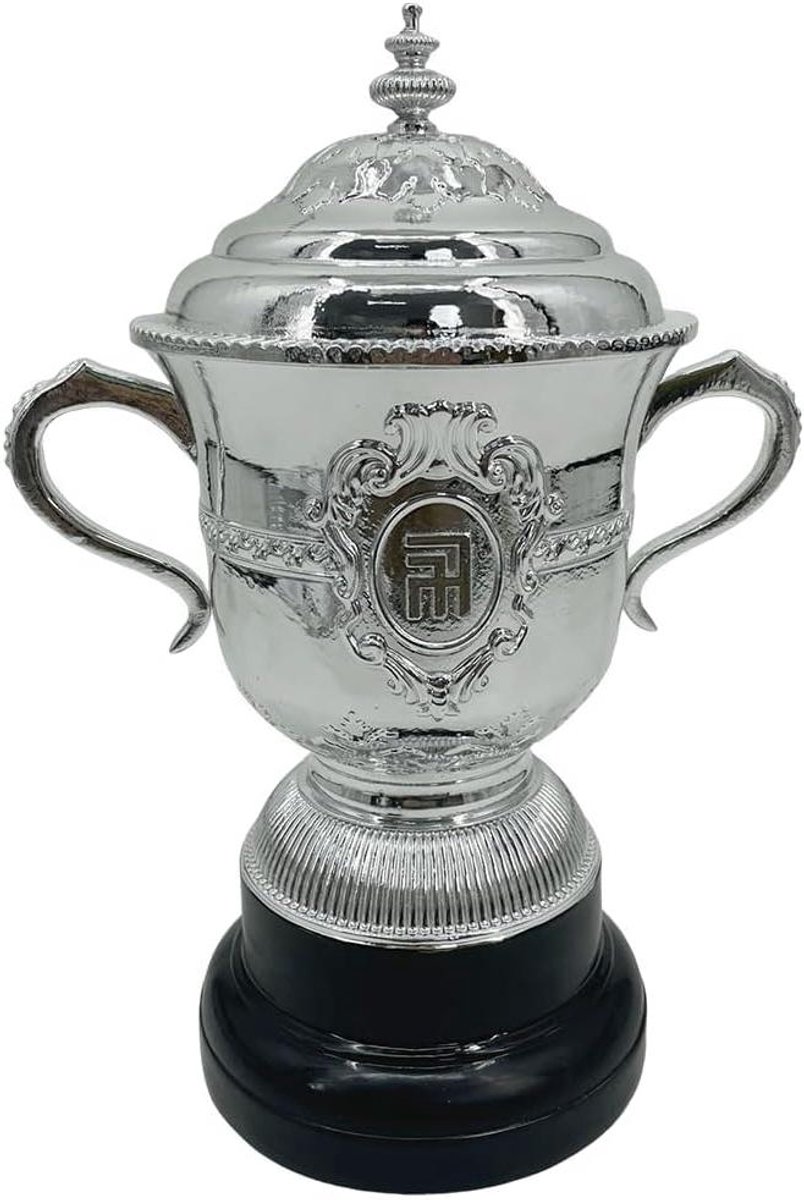 Dames Trofee Replica - Kampioen Beker - Sport Display - Gedetailleerd Ontwerp - 37 cm Hoog - Zilverkleurig
